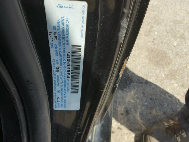 3VWBB61C8WM015394 - 1998 VOLKSWAGEN NEW BEETLE 黑色 照片 10