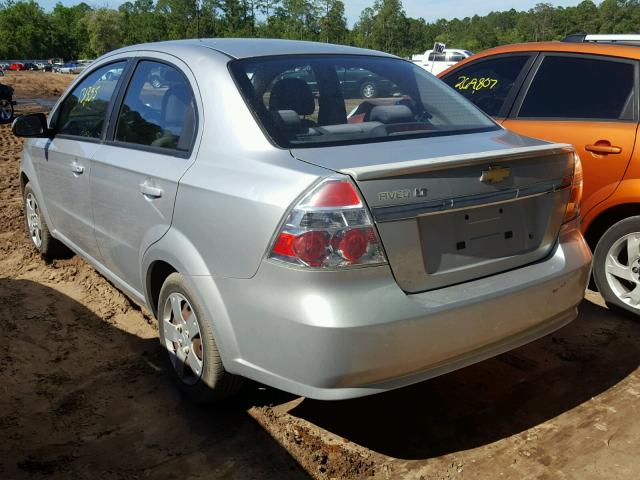 KL1TD5DE1BB219245 - 2011 CHEVROLET AVEO LS SILVER photo 3