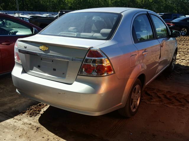 KL1TD5DE1BB219245 - 2011 CHEVROLET AVEO LS SILVER photo 4