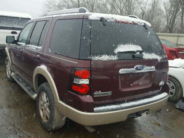 1FMEU74866UA91324 - 2006 FORD EXPLORER E BURGUNDY photo 3