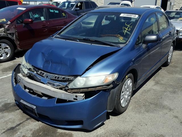 2HGFA16309H342539 - 2009 HONDA CIVIC VP BLUE photo 2