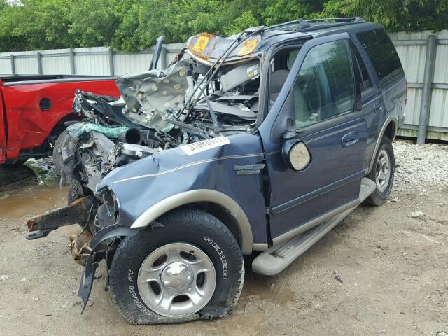 1FMPU18L12LA79540 - 2002 FORD EXPEDITION BLUE photo 2