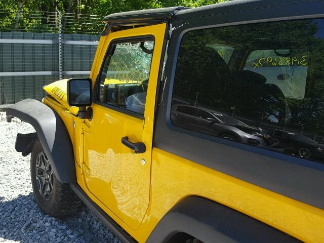 1C4AJWAG8FL639864 - 2015 JEEP WRANGLER S 黄色 照片 10