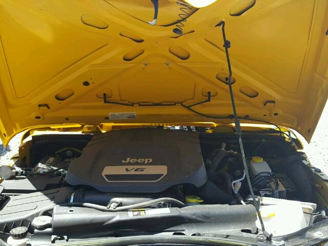 1C4AJWAG8FL639864 - 2015 JEEP WRANGLER S YELLOW photo 7