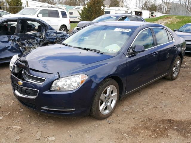 1G1ZH57B694157115 - 2009 CHEVROLET MALIBU 1LT BLUE photo 2