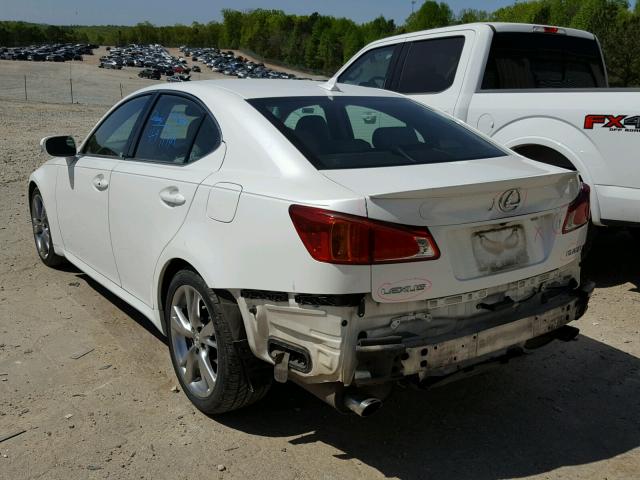 JTHBK262995104878 - 2009 LEXUS IS 250 WHITE photo 3