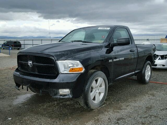 3C6JD7AT1CG118057 - 2012 DODGE RAM 1500 S BLACK photo 2