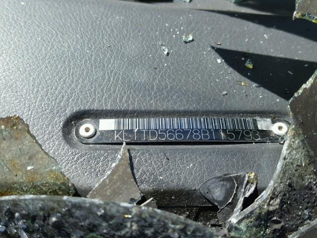 KL1TD56678B115793 - 2008 CHEVROLET AVEO BASE Կապույտ լուսանկար 10