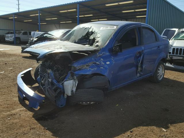 KL1TD56678B115793 - 2008 CHEVROLET AVEO BASE Կապույտ լուսանկար 2