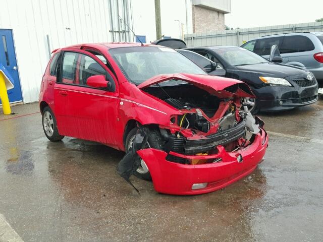 KL1TD66657B785251 - 2007 CHEVROLET AVEO BASE Կարմիր լուսանկար 1