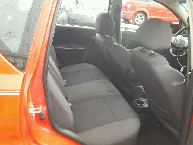 KL1TD66657B785251 - 2007 CHEVROLET AVEO BASE Կարմիր լուսանկար 6