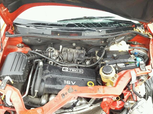 KL1TD66657B785251 - 2007 CHEVROLET AVEO BASE RED photo 7