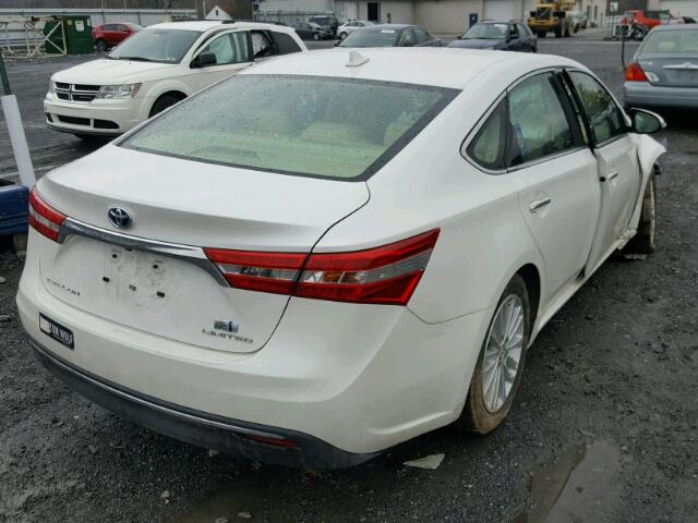 4T1BD1EB7DU002870 - 2013 TOYOTA AVALON HYB WHITE photo 4