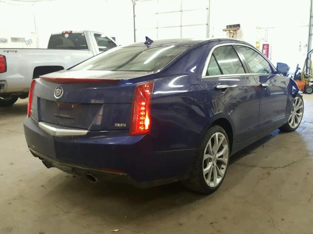 1G6AL5S31D0117899 - 2013 CADILLAC ATS PREMIU BLUE photo 4