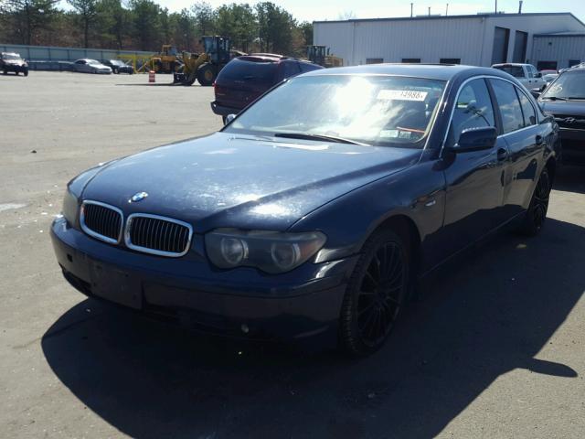 WBAGL63412DP51415 - 2002 BMW 745 I BLUE photo 2