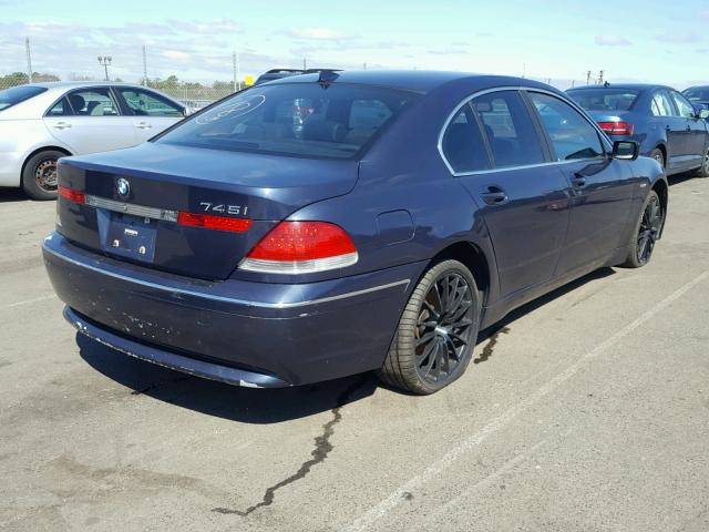 WBAGL63412DP51415 - 2002 BMW 745 I BLUE photo 4