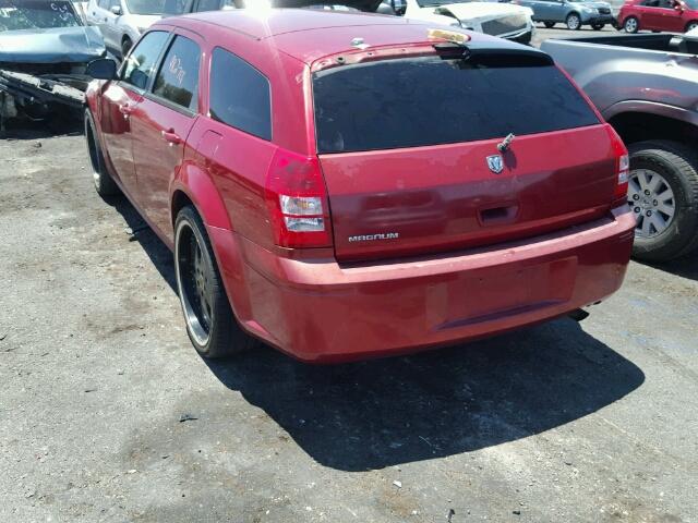 2D4FV47T27H750687 - 2007 DODGE MAGNUM BURGUNDY photo 3