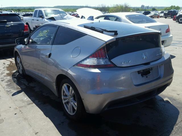 JHMZF1D61BS004087 - 2011 HONDA CR-Z EX SILVER photo 3