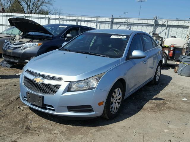 1G1PF5S90B7184168 - 2011 CHEVROLET CRUZE LT BLUE photo 2