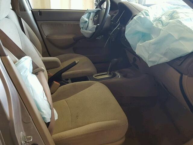 1HGES26711L065389 - 2001 HONDA CIVIC EX TAN photo 5