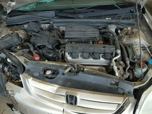 1HGES26711L065389 - 2001 HONDA CIVIC EX TAN photo 7