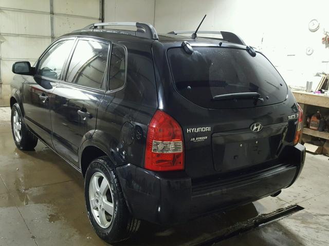 KM8JM12B95U081072 - 2005 HYUNDAI TUCSON GL BLACK photo 3