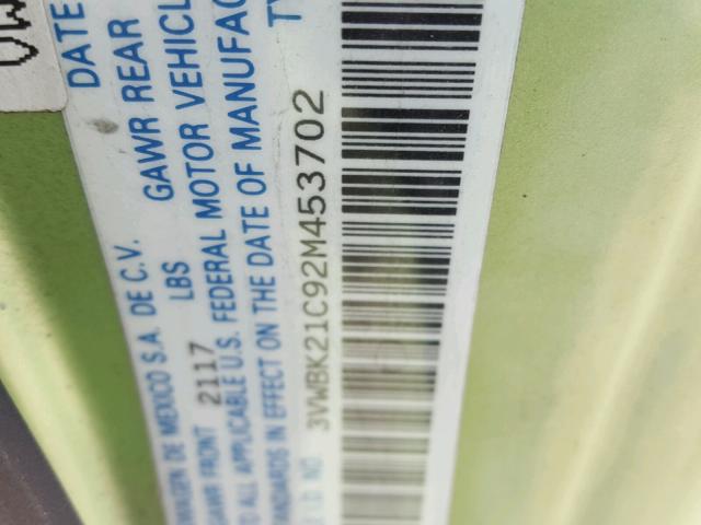 3VWBK21C92M453702 - 2002 VOLKSWAGEN NEW BEETLE 绿色 照片 10