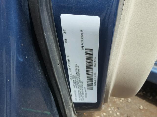 4S3BL676976200573 - 2007 SUBARU LEGACY GT BLUE photo 10