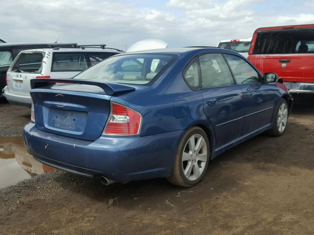 4S3BL676976200573 - 2007 SUBARU LEGACY GT BLUE photo 4