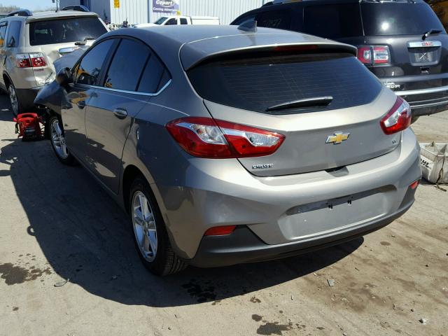 3G1BE6SM3HS570116 - 2017 CHEVROLET CRUZE LT TAN photo 3