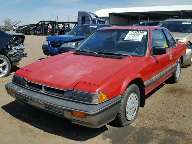 JHMAB7229GC014900 - 1986 HONDA PRELUDE 18 RED photo 2