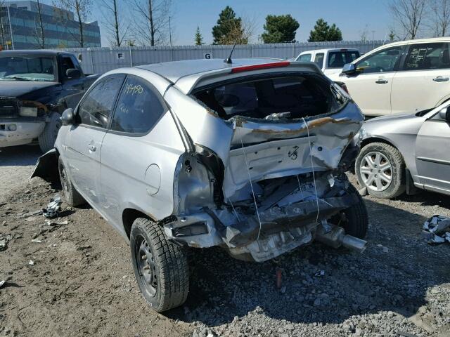 KMHCN35C28U093817 - 2008 HYUNDAI ACCENT BAS SILVER photo 3