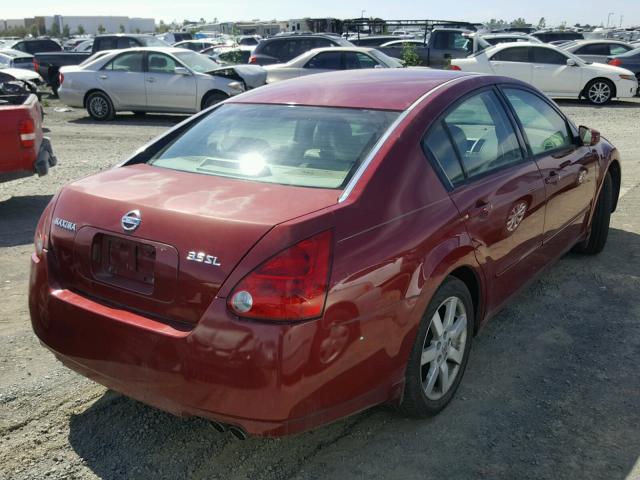 1N4BA41EX5C818631 - 2005 NISSAN MAXIMA SE BURGUNDY photo 4