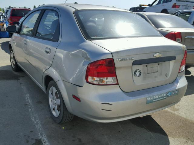 KL1TD52695B413425 - 2005 CHEVROLET AVEO BASE Gümüş fotoğraf 3