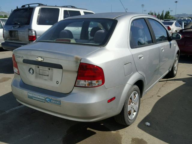KL1TD52695B413425 - 2005 CHEVROLET AVEO BASE Gümüş fotoğraf 4