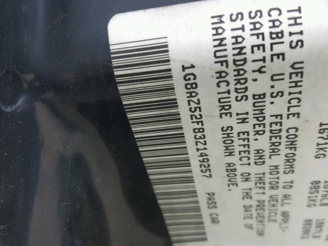 1G8AZ52F83Z149257 - 2003 SATURN ION LEVEL GREEN photo 10