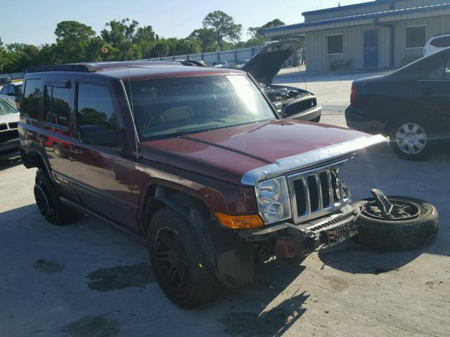 1J8HH48K78C155673 - 2008 JEEP COMMANDER RED photo 1