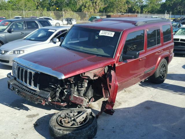 1J8HH48K78C155673 - 2008 JEEP COMMANDER RED photo 2