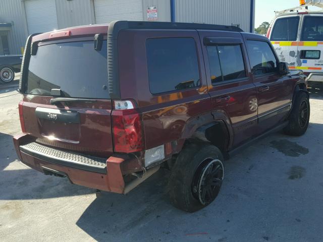 1J8HH48K78C155673 - 2008 JEEP COMMANDER RED photo 4