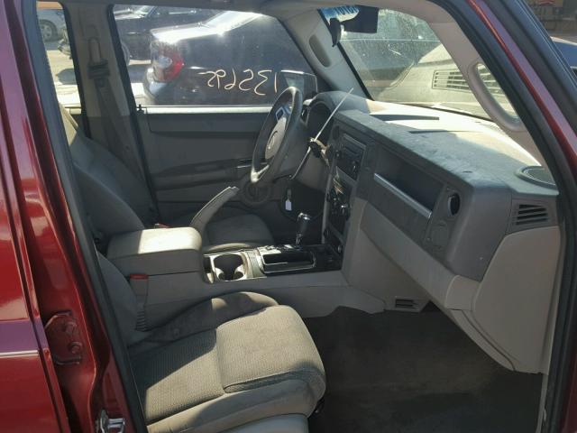 1J8HH48K78C155673 - 2008 JEEP COMMANDER RED photo 5