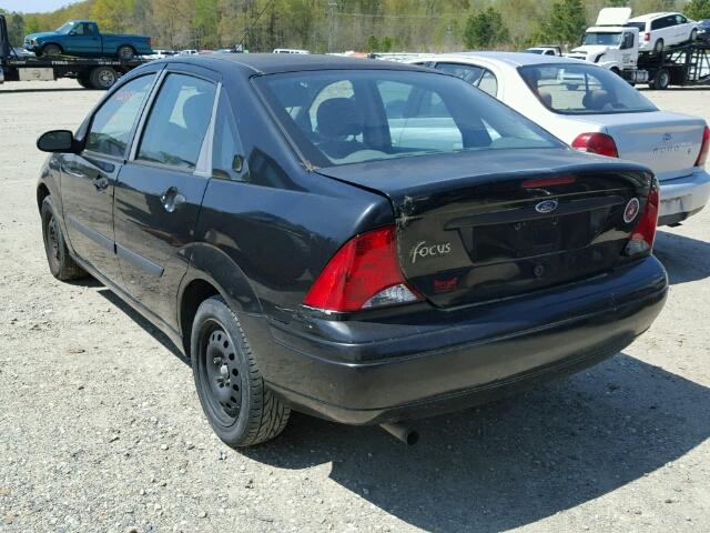 1FAFP33P02W177489 - 2002 FORD FOCUS LX BLACK photo 3