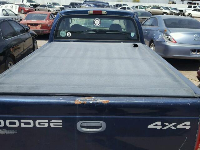 1B7GG22NX1S336114 - 2001 DODGE DAKOTA BLUE photo 9