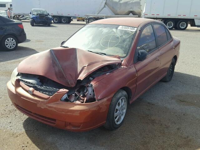 KNADC125846308623 - 2004 KIA RIO RED photo 2