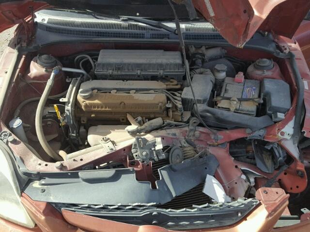 KNADC125846308623 - 2004 KIA RIO RED photo 7