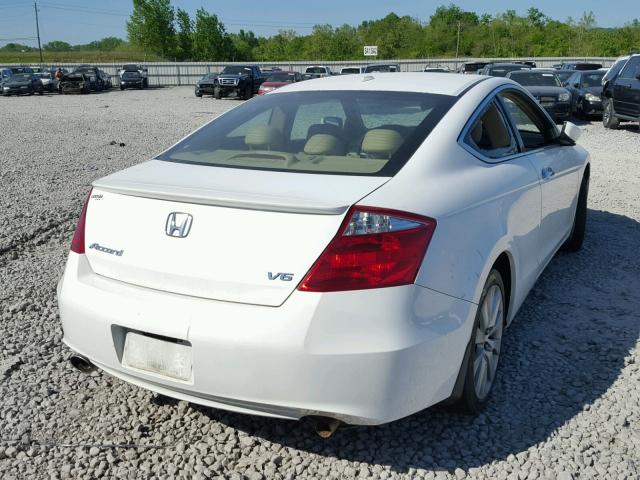 1HGCS22858A014022 - 2008 HONDA ACCORD EXL WHITE photo 4