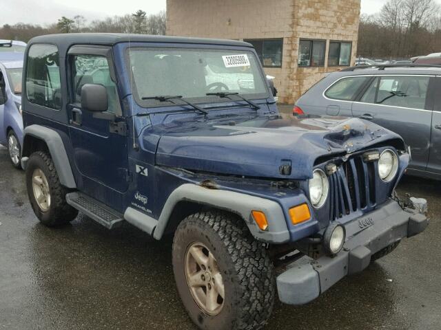 1J4FA39S83P352116 - 2003 JEEP WRANGLER C BLUE photo 1