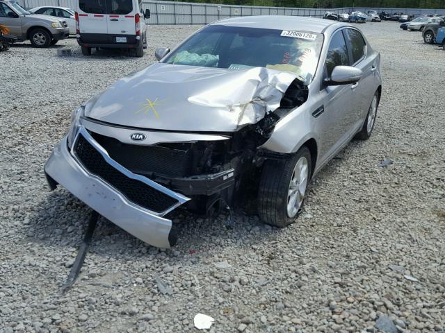 5XXGN4A7XDG105538 - 2013 KIA OPTIMA EX SILVER photo 2