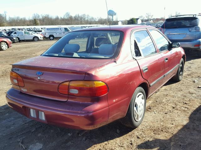 1Y1SK5289YZ436237 - 2000 CHEVROLET GEO PRIZM RED photo 4