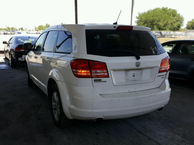 3D4GG57VX9T501957 - 2009 DODGE JOURNEY SX WHITE photo 3