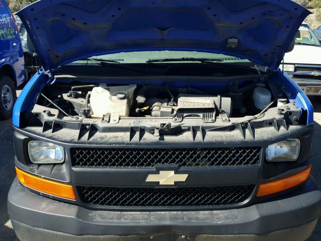 1GCGG25C981147187 - 2008 CHEVROLET EXPRESS G2 BLUE photo 7